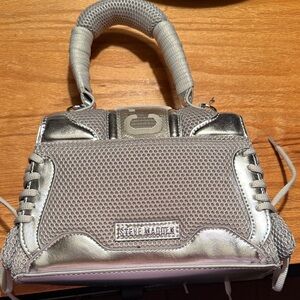 Steve Madden Metallic Silver Satchel